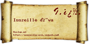 Isszeille Éva névjegykártya